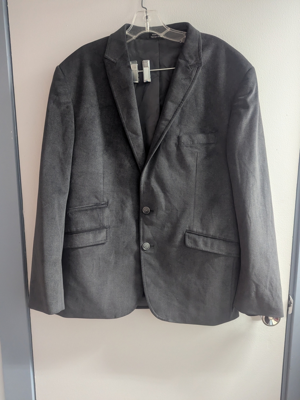 Men's Black Blazer - Classic Two-Button Jacket